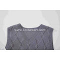 Boy's Knitted Diamond Front V-Neck School Vest